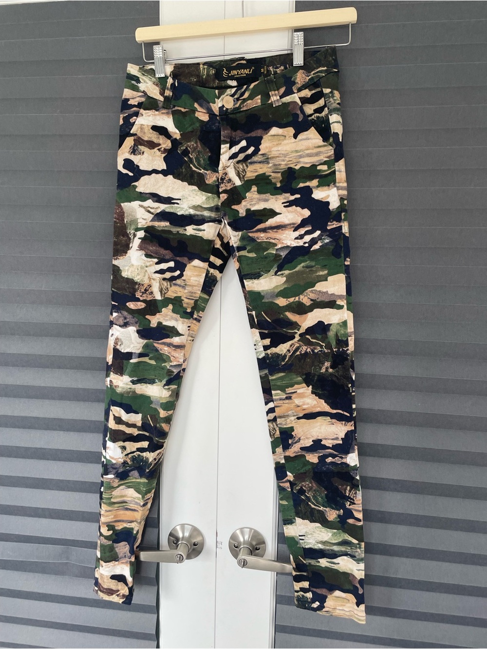 Camouflage Print Women’s Pants - Green Camo